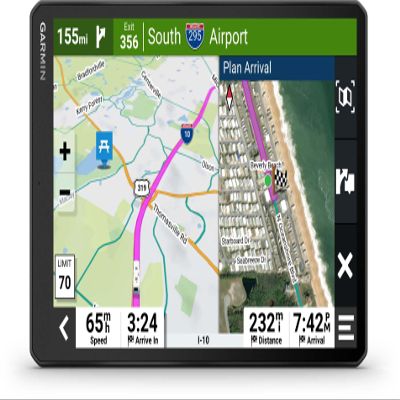 Garmin RV 1095, Extra-Large, Easy-to-Read 10 GPS Navigator, Custom Routing, High-Resolution Birdseye Satellite Imagery, Directory of Parks and Services, Landscape or Portrait View Display