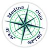 Medina Ohio 2-Inch Vinyl Decal Sticker Latitude Longitude Compass Design view 1