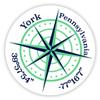 York Pennsylvania 2-Inch Vinyl Decal Sticker Latitude Longitude Compass Design view 1