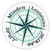 Minden Louisiana 2-Inch Vinyl Decal Sticker Latitude Longitude Compass Design view 1