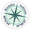 Kirklin Indiana 2-Inch Vinyl Decal Sticker Latitude Longitude Compass Design view 1