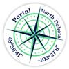Portal North Dakota 2-Inch Vinyl Decal Sticker Latitude Longitude Compass Design view 1