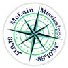 McLain Mississippi 2-Inch Vinyl Decal Sticker Latitude Longitude Compass Design view 1