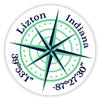 Lizton Indiana 2-Inch Vinyl Decal Sticker Latitude Longitude Compass Design view 1