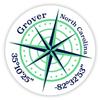 Grover North Carolina 2-Inch Vinyl Decal Sticker Latitude Longitude Compass Design view 1