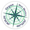Organ New Mexico 2-Inch Vinyl Decal Sticker Latitude Longitude Compass Design view 1