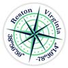 Reston Virginia 2-Inch Vinyl Decal Sticker Latitude Longitude Compass Design view 1