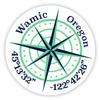 Wamic Oregon 2-Inch Vinyl Decal Sticker Latitude Longitude Compass Design view 1