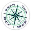 Boerne Texas 2-Inch Vinyl Decal Sticker Latitude Longitude Compass Design view 1