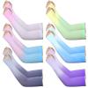 JenPen 6 Pairs UV Sun Protection Arm Sleeves to Cover Arms for Women Compression Sleeves for Men (Elegant Color,M) view 1