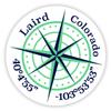 Laird Colorado 2-Inch Vinyl Decal Sticker Latitude Longitude Compass Design view 1