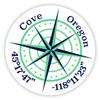 Cove Oregon 2-Inch Vinyl Decal Sticker Latitude Longitude Compass Design view 1