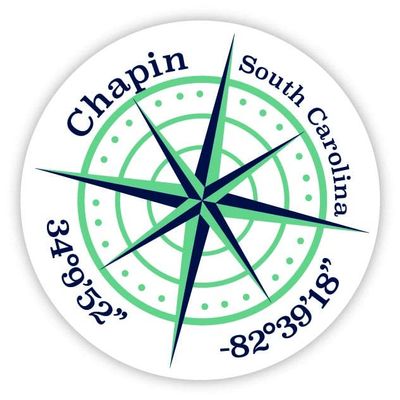 Chapin South Carolina 2-Inch Vinyl Decal Sticker Latitude Longitude Compass Design