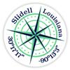 Slidell Louisiana 2-Inch Vinyl Decal Sticker Latitude Longitude Compass Design view 1