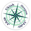 Ukiah Oregon 2-Inch Vinyl Decal Sticker Latitude Longitude Compass Design view 1