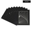 8.5x11 Mat for 5x7 Photo - Precut Dark Grey Suede Picture Matboard for Frames 8.5 x 11 Inches - Bevel Cut to Display Art 5 x 7 Inches - Acid Free Pack of 25 MATS with Backing Boards & Clear Bags view 2