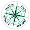 Hailey Idaho 2-Inch Vinyl Decal Sticker Latitude Longitude Compass Design view 1