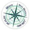 Mora New Mexico 2-Inch Vinyl Decal Sticker Latitude Longitude Compass Design view 1