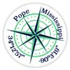 Pope Mississippi 2-Inch Vinyl Decal Sticker Latitude Longitude Compass Design view 1