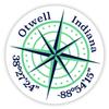 Otwell Indiana 2-Inch Vinyl Decal Sticker Latitude Longitude Compass Design view 1