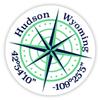 Hudson Wyoming 2-Inch Vinyl Decal Sticker Latitude Longitude Compass Design view 1