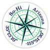So-Hi Arizona 2-Inch Vinyl Decal Sticker Latitude Longitude Compass Design view 1
