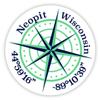 Neopit Wisconsin 2-Inch Vinyl Decal Sticker Latitude Longitude Compass Design view 1