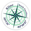 Kline South Carolina 2-Inch Vinyl Decal Sticker Latitude Longitude Compass Design view 1