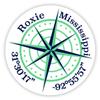 Roxie Mississippi 2-Inch Vinyl Decal Sticker Latitude Longitude Compass Design view 1