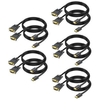URELEGAN HDMI to VGA Cable 3 Feet 10-Pack, HDMI to VGA (Male to Male) 1080P HD Video Cord Compatible for Computer, Desktop, Laptop, PC, Monitor, Projector, HDTV and More (NOT Bidirectional)
