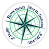 Bowman North Dakota 2-Inch Vinyl Decal Sticker Latitude Longitude Compass Design view 1