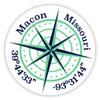 Macon Missouri 2-Inch Vinyl Decal Sticker Latitude Longitude Compass Design view 1
