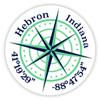Hebron Indiana 2-Inch Vinyl Decal Sticker Latitude Longitude Compass Design view 1
