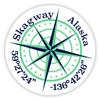 Skagway Alaska 2-Inch Vinyl Decal Sticker Latitude Longitude Compass Design view 1