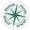 Hialeah Florida 2-Inch Vinyl Decal Sticker Latitude Longitude Compass Design view 1