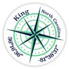 King North Carolina 2-Inch Vinyl Decal Sticker Latitude Longitude Compass Design view 1