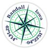Randall Iowa 2-Inch Vinyl Decal Sticker Latitude Longitude Compass Design view 1
