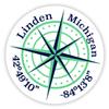Linden Michigan 2-Inch Vinyl Decal Sticker Latitude Longitude Compass Design view 1