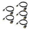 URELEGAN HDMI to VGA Cable 5-Pack, HDMI to VGA 3.3 Feet 1080P HD Video Cord Compatible for Computer, Desktop, Laptop, PC, Monitor, Projector, HDTV and More (NOT Bidirectional, 1M) view 1
