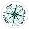 Unity Oregon 2-Inch Vinyl Decal Sticker Latitude Longitude Compass Design view 1