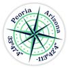 Peoria Arizona 2-Inch Vinyl Decal Sticker Latitude Longitude Compass Design view 1