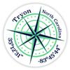 Tryon North Carolina 2-Inch Vinyl Decal Sticker Latitude Longitude Compass Design view 1
