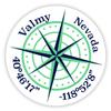 Valmy Nevada 2-Inch Vinyl Decal Sticker Latitude Longitude Compass Design view 1