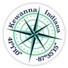 Kewanna Indiana 2-Inch Vinyl Decal Sticker Latitude Longitude Compass Design view 1