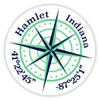 Hamlet Indiana 2-Inch Vinyl Decal Sticker Latitude Longitude Compass Design view 1