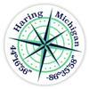 Haring Michigan 2-Inch Vinyl Decal Sticker Latitude Longitude Compass Design view 1