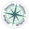 Osceola Indiana 2-Inch Vinyl Decal Sticker Latitude Longitude Compass Design view 1