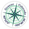 Grover Colorado 2-Inch Vinyl Decal Sticker Latitude Longitude Compass Design view 1