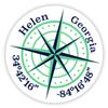 Helen Georgia 2-Inch Vinyl Decal Sticker Latitude Longitude Compass Design view 1