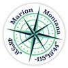 Marion Montana 2-Inch Vinyl Decal Sticker Latitude Longitude Compass Design view 1